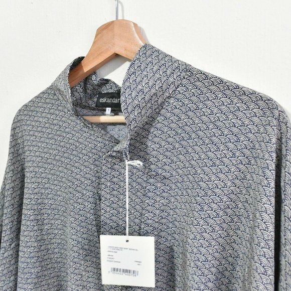 Eskandar NWT Women Shirt Top Blouse 100% Silk Sz 1 Longer Back Wide Z34 - Picture 8 of 8